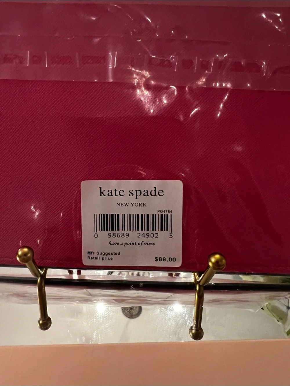 Kate Spade New York Pink Saffiano Wristlet Clutch NWT $88 MSRP Gift Packaging